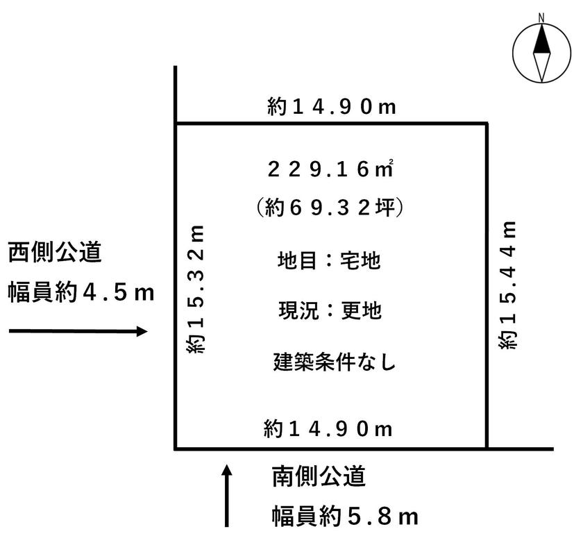 福井市運動公園１丁目の土地 間取り