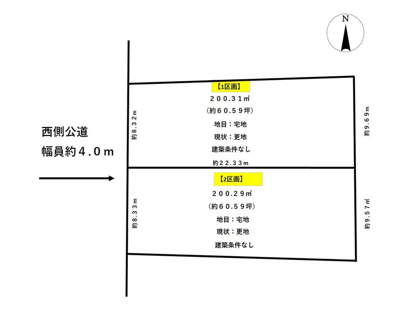 福井市開発３丁目の土地 間取り