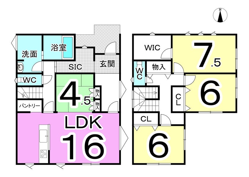 坂井市春江町石仏の新築戸建 間取り