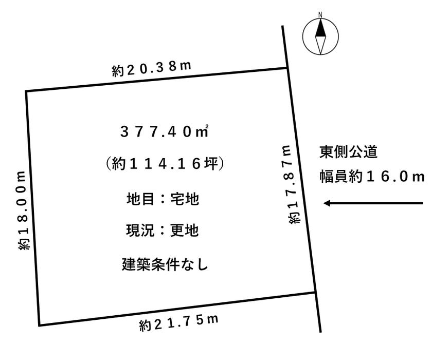 福井市西開発３丁目の土地 間取り