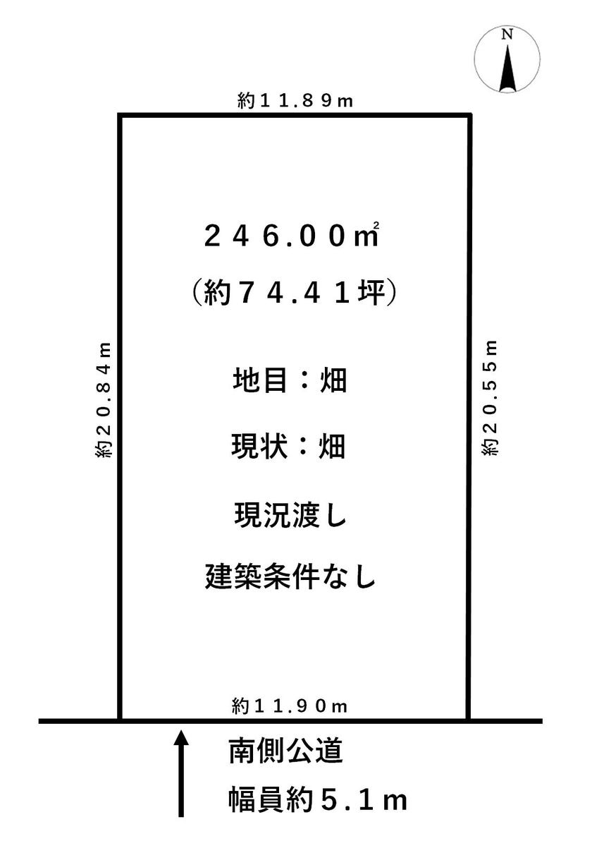 福井市舟橋２丁目の土地 間取り