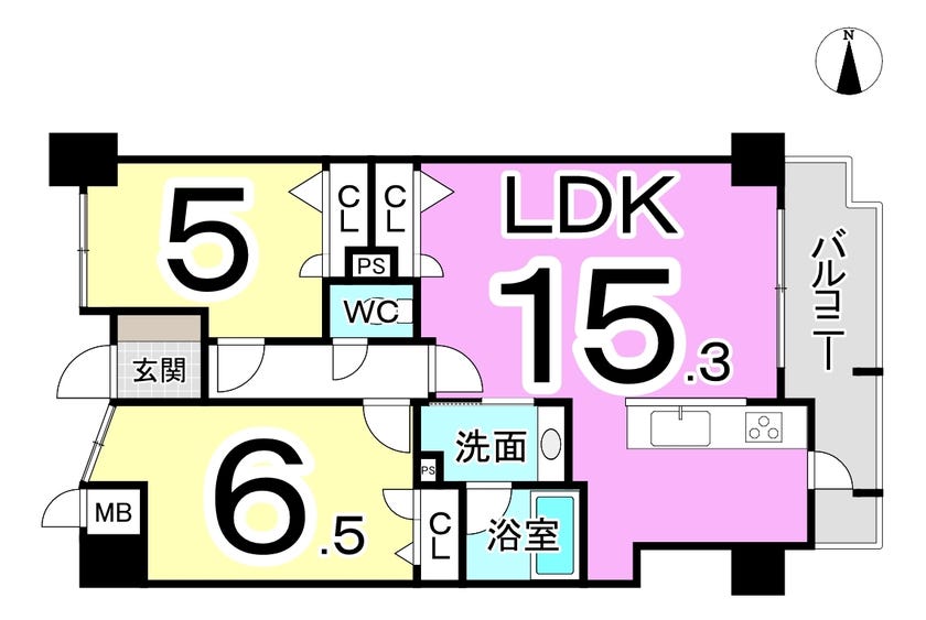 アパガーデンコート板垣 福井市板垣５丁目の中古マンション 間取り