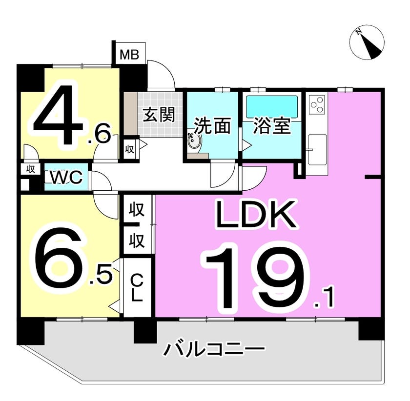 ロアールつくも 福井市つくも１丁目の中古マンション 間取り