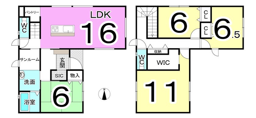 福井市西開発２丁目の新築戸建 間取り