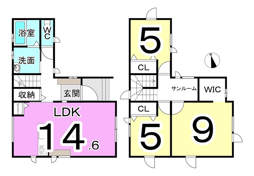 坂井市春江町西太郎丸の新築戸建 間取り