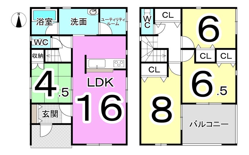 福井市上森田４丁目の新築戸建 間取り