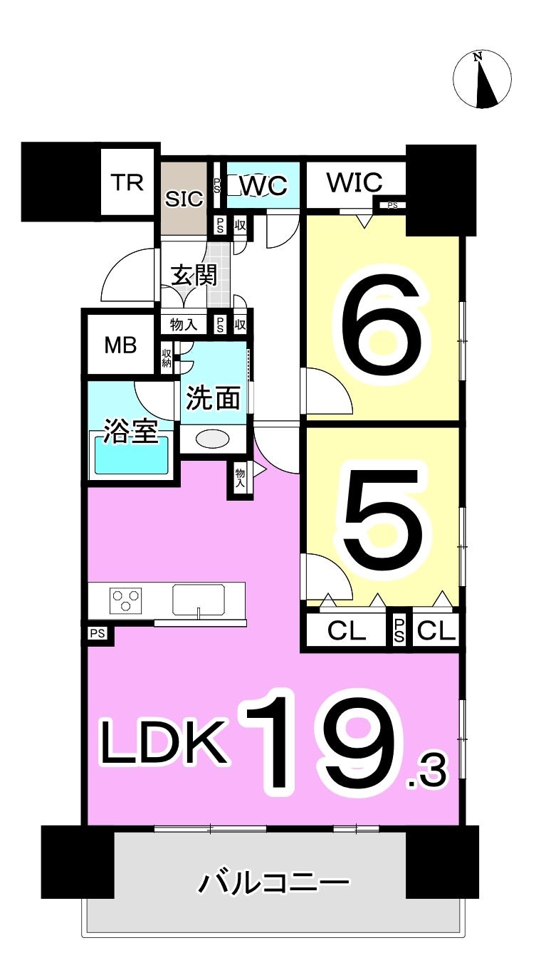 デュオヒルズ福井駅前 福井市中央１丁目の中古マンション 間取り